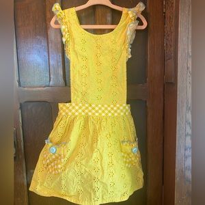 Matilda Jane Yellow Pointelle Pinafore